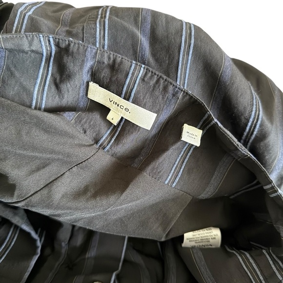 Vince Dobby Stripe Belted Wide Leg Pant - Picture 9 of 10